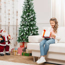 5/6/7.5 Feet Artificial Pencil Christmas Tree with Pine Cones by LJGDeals