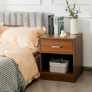 Modern Nightstand with Storage Drawer and Cabinet by LJGDeals