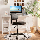 PU Leather Adjustable Office Chair Swivel Task Chair with Backrest by LJGDeals