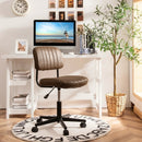 PU Leather Adjustable Office Chair Swivel Task Chair with Backrest by LJGDeals