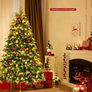 Pre-Lit Snowy Christmas Hinged Tree with Multi-Color Lights by LJGDeals