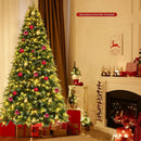 Pre-Lit Snowy Christmas Hinged Tree with Multi-Color Lights by LJGDeals