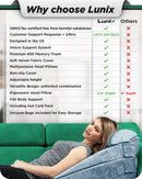 Lunix LX11 5pcs Wedge Pillow Set + Extra Cover Bundle (Gray)