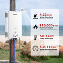 Camplux BW422 Camping Water Heater Propane by Camplux