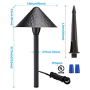 ALP49 4- and 12-Pack 3W 3000K Warm White Integrated LED Low Voltage Cast Aluminum Landscape Pathway Lights Package, Driveway Walkway Light