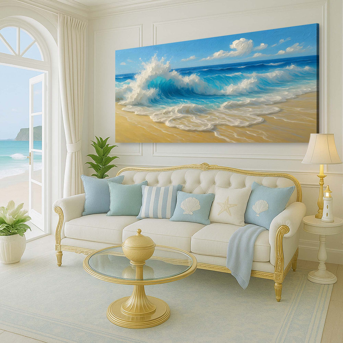 Serene Ocean Wave Coastal Wall Art V, photo 2 of 10