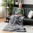 62 x 84 Inch Flannel Heated Electric Blanket with 10 Heating Levels-Gray by LJGDeals