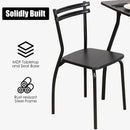 5 Pieces Dining Table Set with 4 Chairs and Backrests by LJGDeals