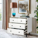 4 Drawers Dresser Chest of Drawers Free Standing Sideboard Cabinet-White by LJGDeals