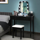 Vanity Table Set with Lighted Mirror for Bedroom and Dressing Room by LJGDeals