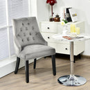 Modern Upholstered Button-Tufted Dining Chair with Naild Trim by LJGDeals