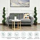 2 Pack 4 Feet Artificial Spiral Boxwood Topiary Indoor Outdoor Decor by LJGDeals