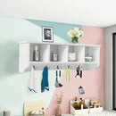 Wall-Mounted Storage Cabinet Hanging Entryway Shelf Coat Rack by LJGDeals