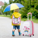 2 Pieces Kids Luggage Set 12 Inch Backpack and 16 Inch Kid Carry on Suitcase with Wheels by LJGDeals