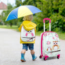 2 Pieces 12 Inch 16 Inch Green ABS Kids Suitcase Luggage Set by LJGDeals