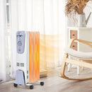 1500W Oil Filled Radiator with Thermostat and 4 Bottom Wheels by DirectDeals