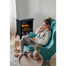 Compact Portable Space Heater with Realistic Flame Effect-Black by LJGDeals