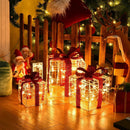 3 Pieces Christmas Lighted Gift Boxes Decorations with 60 LED Lights for Indoor and Outdoor by LJGDeals