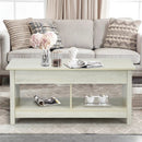Lift Top Coffee Table with Hidden Storage Compartment and Lower Shelf for Study Room by LJGDeals