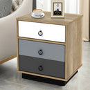 Nightstand with Drawer and Storage Cabinet Wooden Sofa Side Table End Table by LJGDeals