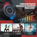 Folding Magnetic Rowing Machine with Monitor Aluminum Rail 8 Adjustable Resistance by LJGDeals