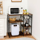 Industrial Kitchen Baker's Rack Microwave Shelf with 6 Hooks by LJGDeals