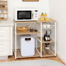 Industrial Kitchen Baker's Rack Microwave Shelf with 6 Hooks by LJGDeals