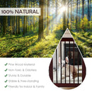 30 Inch Tall 4-Panel Freestanding Pet Gate Wooden Dog Fence by LJGDeals