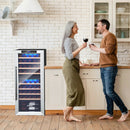 43 Bottle Wine Cooler Refrigerator Dual Zone Temperature Control with 8 Shelves-Black by LJGDeals