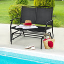 Iron Patio Rocking Chair for Outdoor Backyard and Lawn by LJGDeals