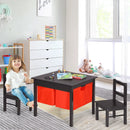 2-in-1 Kids Activity Table and 2 Chairs Set with Storage Building Block Table by LJGDeals