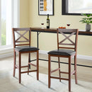 Counter Height Bar Stools 25 Inch - Set of 2 with PU Leather by DirectDeals