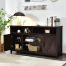 59 Inch TV Stand Media Center Console Cabinet with Barn Door for TV's 65 Inch by LJGDeals