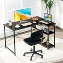 48 Inch Reversible L Shaped Computer Desk with Adjustable Shelf by LJGDeals