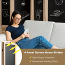 4-Panel Folding Privacy Room Divider Screen with Chalkboard by LJGDeals