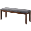 Upholstered Entryway Bench Footstool with Wood Legs by LJGDeals