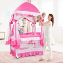 Portable Baby Playpen Crib Cradle with Carring Bag-Pink by LJGDeals