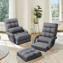 Folding Lazy Floor Chair Sofa with Armrests and Pillow by LJGDeals