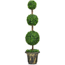 4 Feet Artificial Topiary Triple Ball Tree Plant by LJGDeals