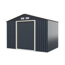9 x 6 Feet Metal Storage Shed for Garden and Tools-Gray by LJGDeals