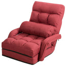 Folding Lazy Floor Chair Sofa with Armrests and Pillow by LJGDeals