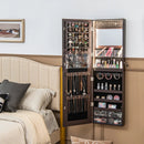 Wall Mounted Jewelry Cabinet with 3-Color Lights by LJGDeals