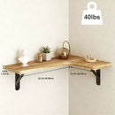 Rustic Corner Floating Shelves Set of 5 – Wall Mounted Wood Shelves by 2Dropme