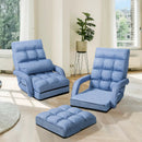 Folding Lazy Floor Chair Sofa with Armrests and Pillow by LJGDeals