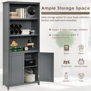 Bookcase Shelving Storage Wooden Cabinet Unit Standing Display Bookcase with Doors by LJGDeals