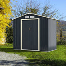 7 Feet x 4 Feet Metal Storage Shed with Sliding Double Lockable Doors-Gray by LJGDeals