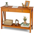 Console Table with Drawer Storage Shelf for Entryway Hallway by LJGDeals