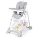 Baby Convertible Folding Adjustable High Chair with Wheel Tray Storage Basket by LJGDeals