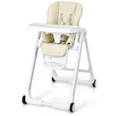 Baby Folding Convertible High Chair with Wheels and Adjustable Height by LJGDeals