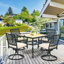 Patio Metal Square Dining Table for Garden and Poolside by LJGDeals